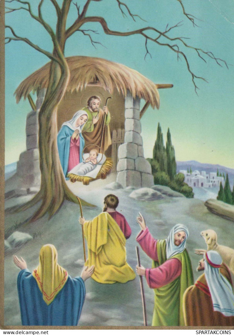 Jungfrau Maria Madonna Jesuskind Weihnachten Religion Vintage Ansichtskarte Postkarte CPSM #PBB733.DE - Maagd Maria En Madonnas