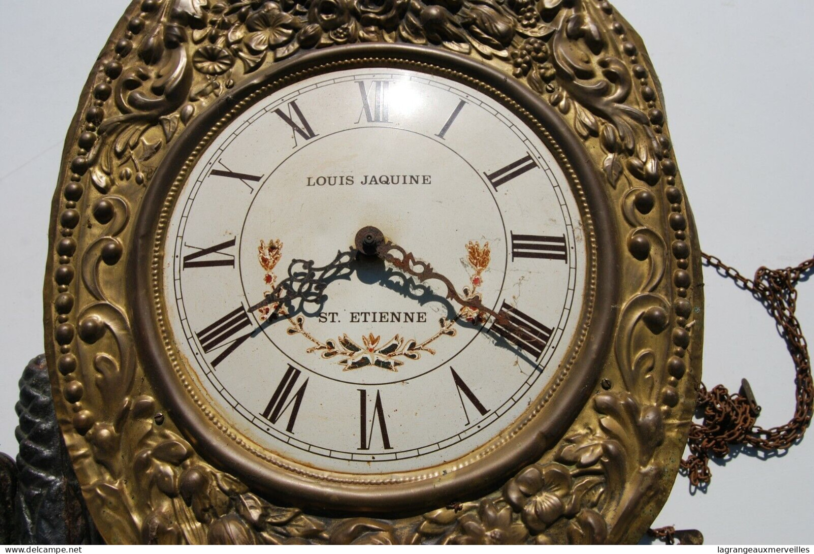 E1 Très Ancienne Horloge Avec Poids - Louis Jaquine - St Etienne - France - Relojes