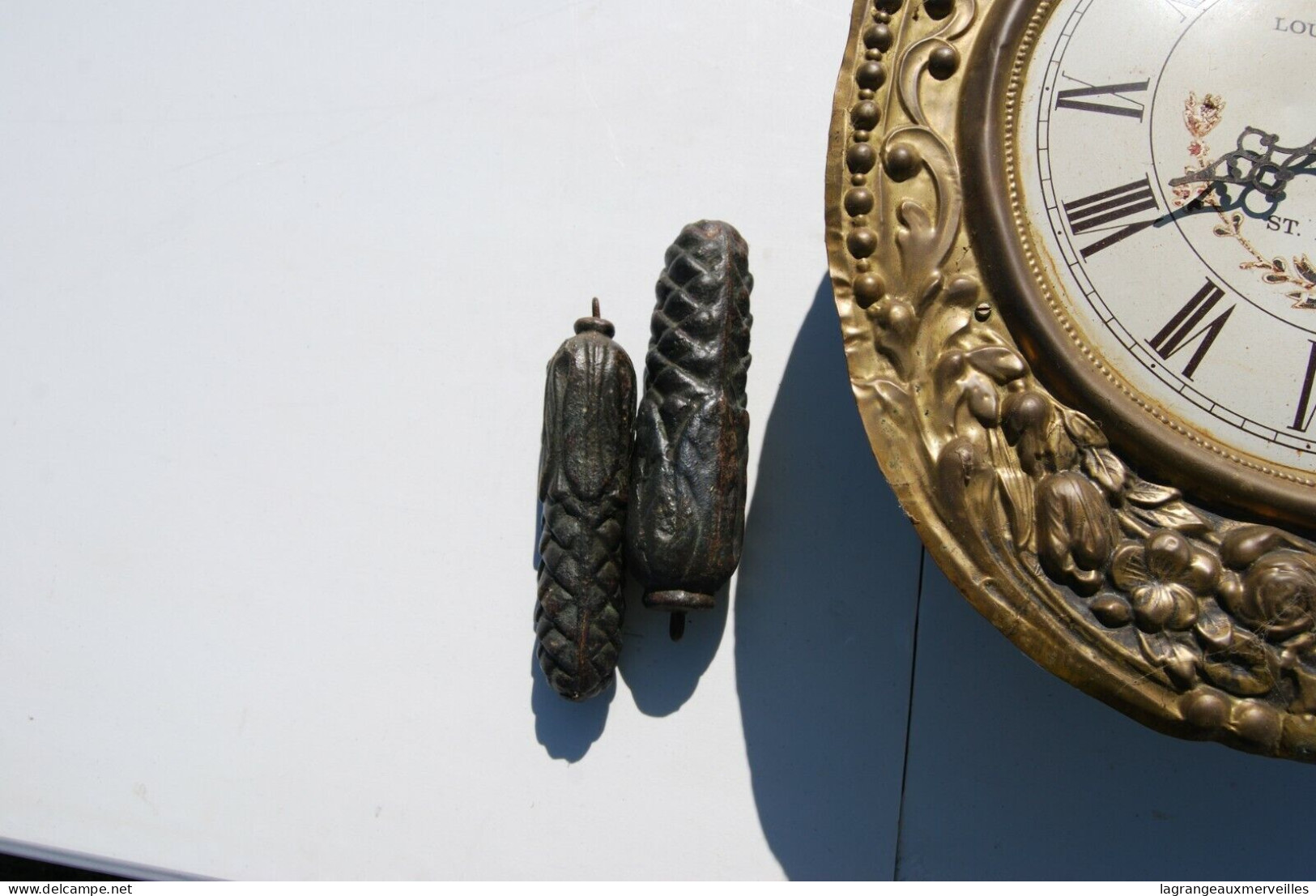 E1 Très Ancienne Horloge Avec Poids - Louis Jaquine - St Etienne - France - Orologi Da Muro