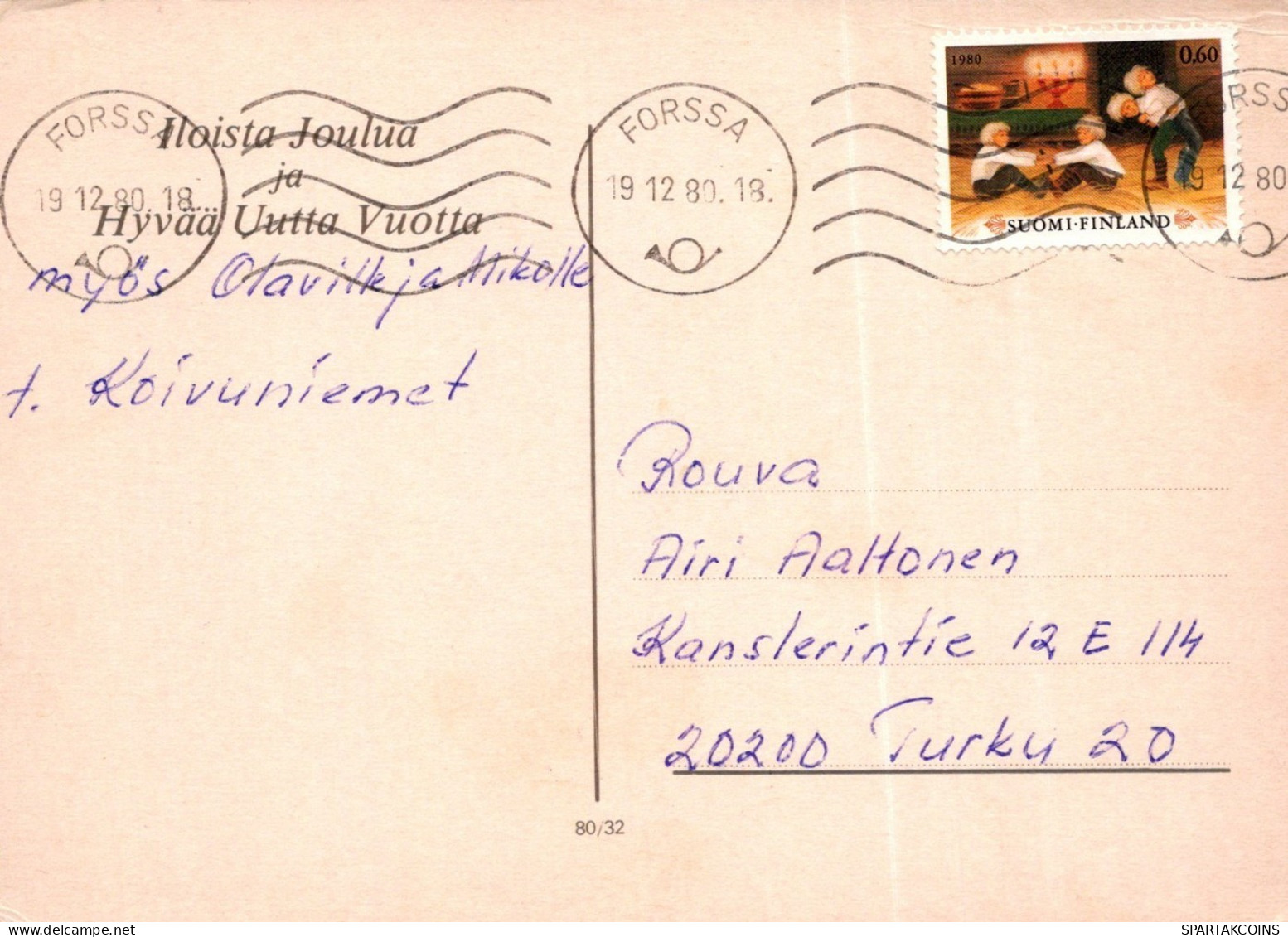 WEIHNACHTSMANN SANTA CLAUS WEIHNACHTSFERIEN Vintage Postkarte CPSM #PAJ694.DE - Santa Claus