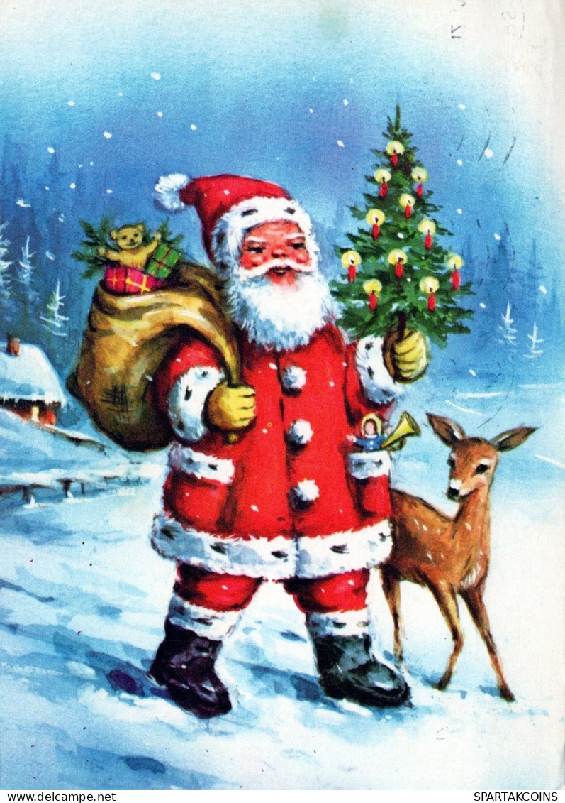 WEIHNACHTSMANN SANTA CLAUS WEIHNACHTSFERIEN Vintage Postkarte CPSM #PAJ694.DE - Santa Claus