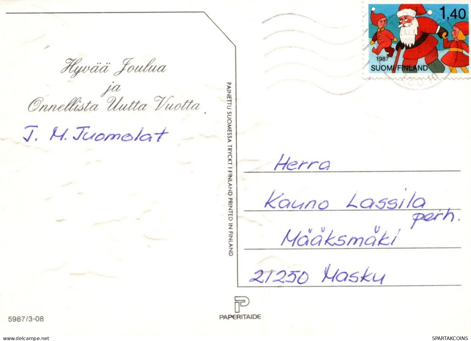 WEIHNACHTSMANN SANTA CLAUS WEIHNACHTSFERIEN Vintage Postkarte CPSM #PAJ901.DE - Santa Claus