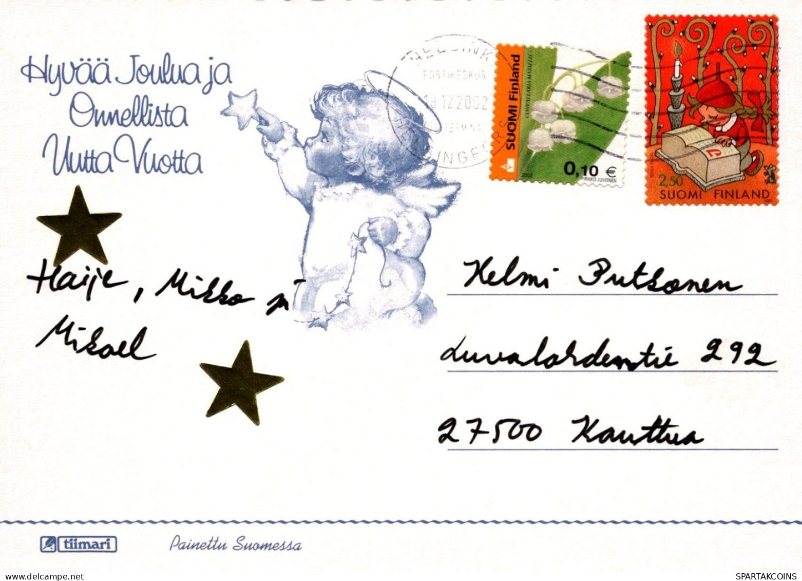 ENGEL WEIHNACHTSFERIEN Feiern & Feste Vintage Ansichtskarte Postkarte CPSM #PAH541.DE - Anges