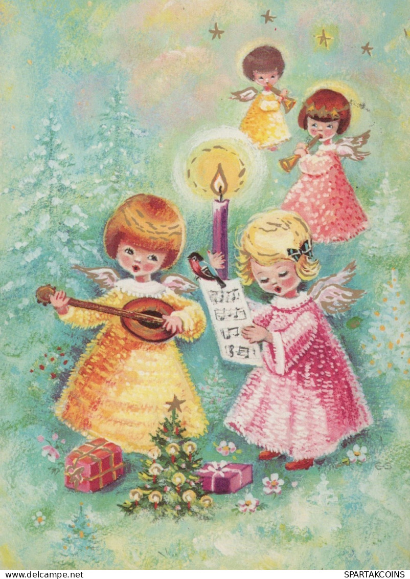 ENGEL WEIHNACHTSFERIEN Feiern & Feste Vintage Ansichtskarte Postkarte CPSM #PAG907.DE - Engelen