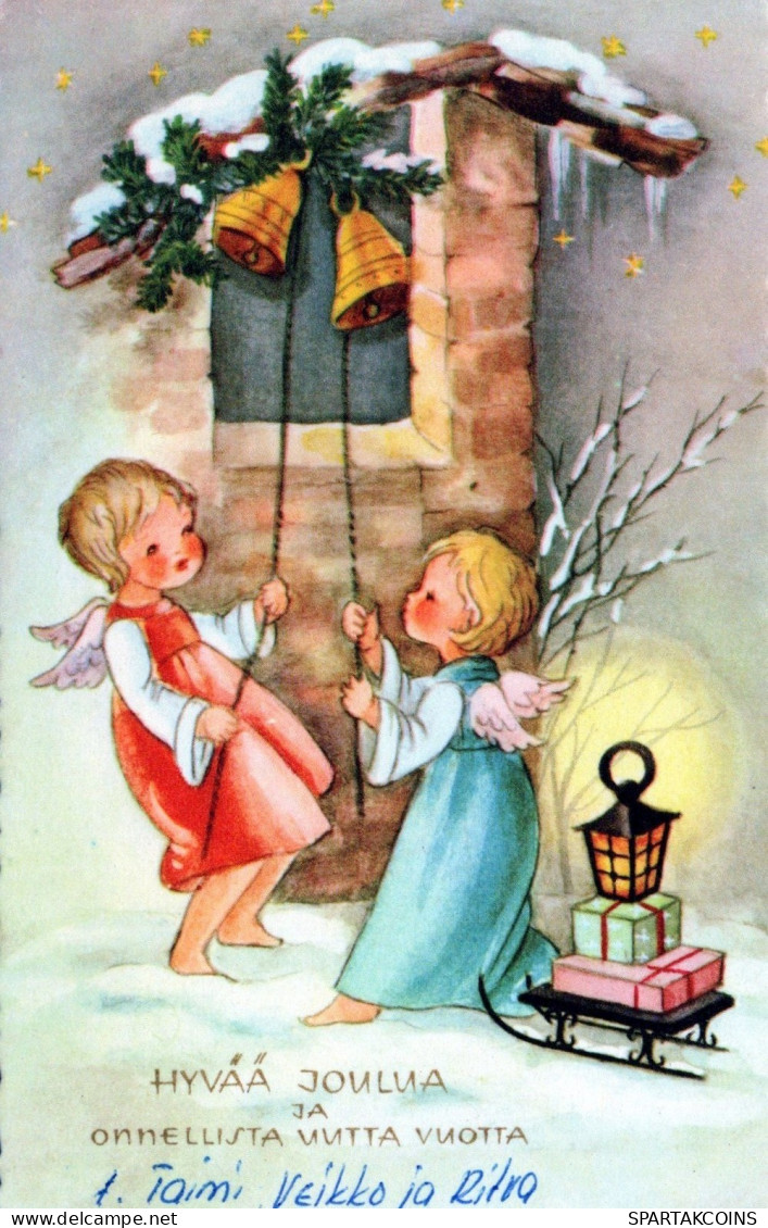 ENGEL WEIHNACHTSFERIEN Vintage Ansichtskarte Postkarte CPSMPF #PAG780.DE - Anges