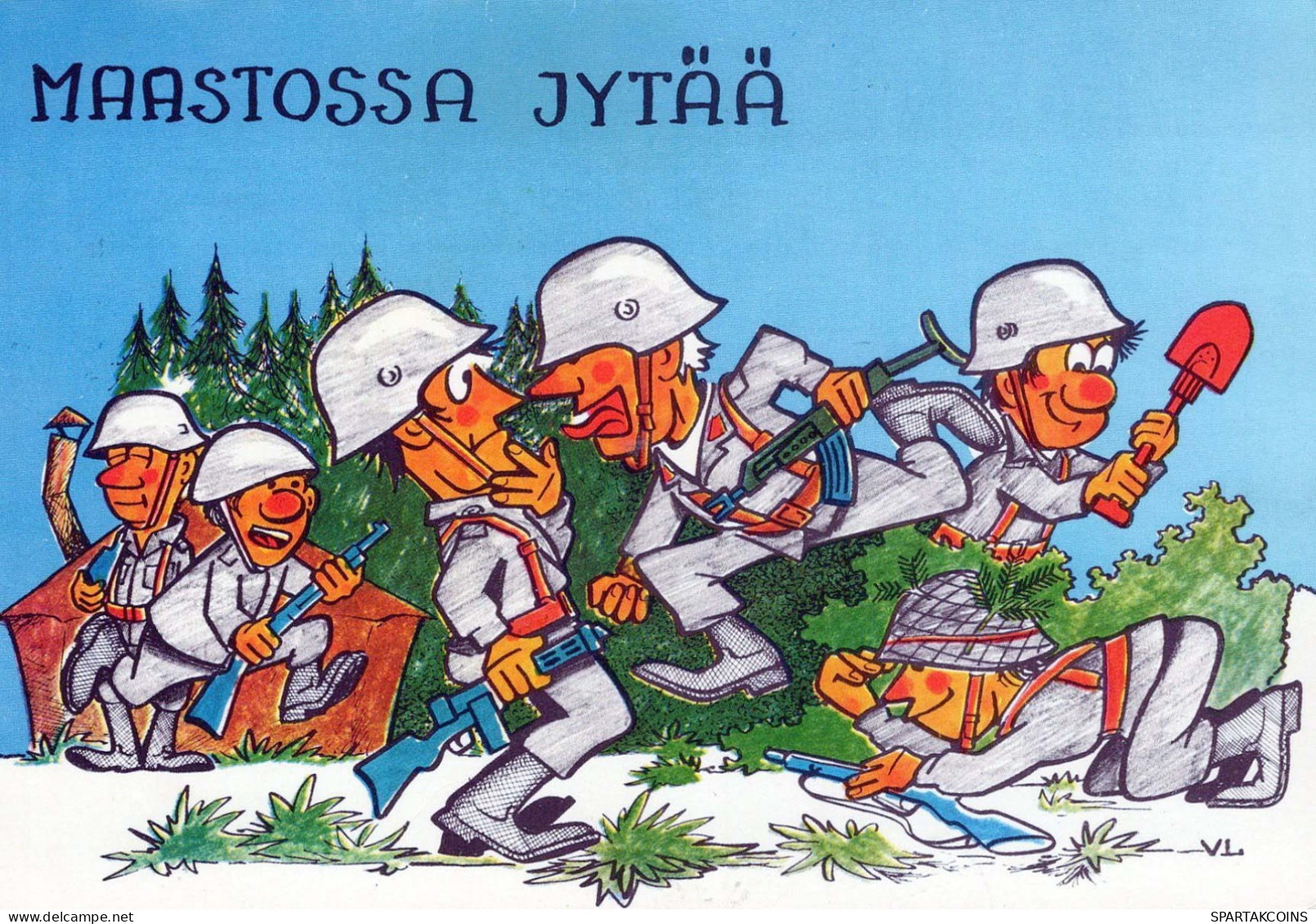 SOLDATI UMORISMO Militaria Vintage Cartolina CPSM #PBV921.IT - Humoristiques