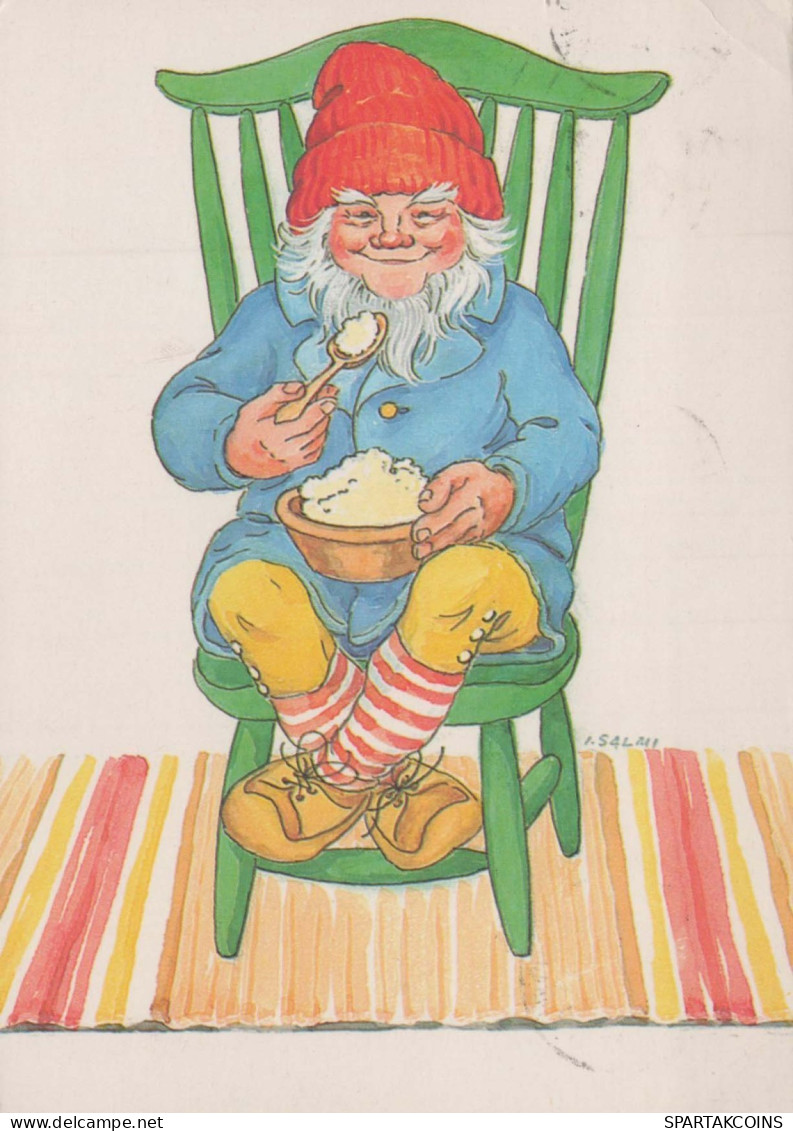 Buon Anno Natale GNOME Vintage Cartolina CPSM #PAW896.IT - Año Nuevo