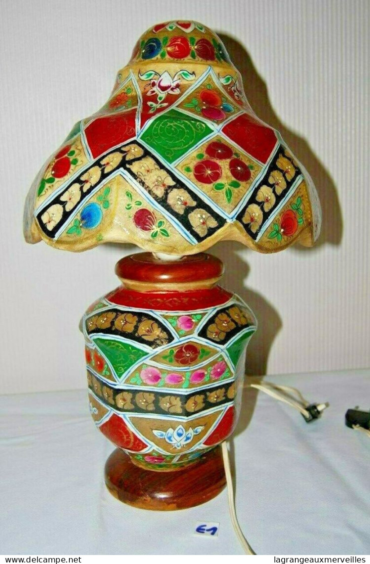 E1 Magnifique Lampe - Style Musulman - Emaux - Piece Unique Fait Main - Lámparas Y Arañas
