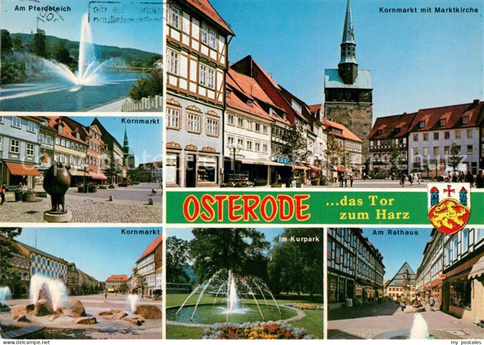 73308227 Osterode Harz Kornmarkt Mit Marktkirche Pferdeteich Kurpark  Osterode H - Osterode