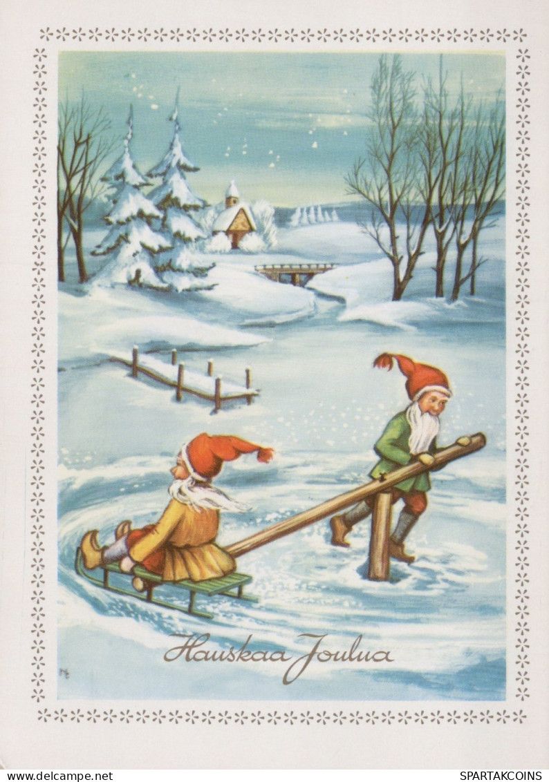 BABBO NATALE Natale Vintage Cartolina CPSM #PAK408.IT - Kerstman