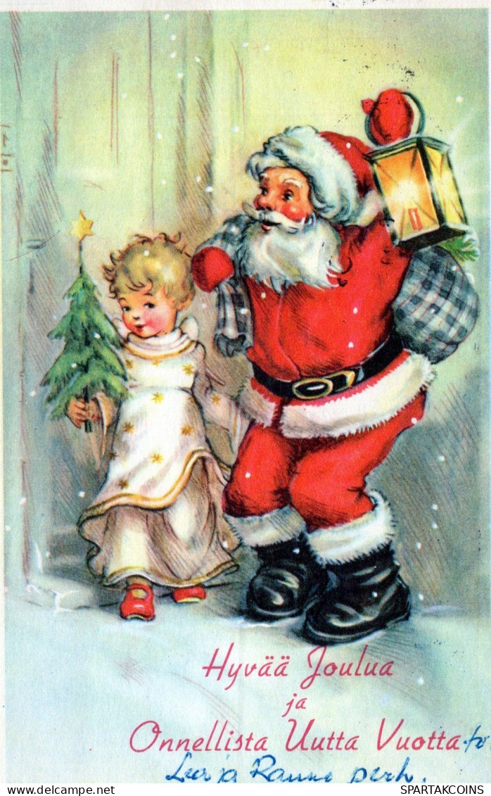 BABBO NATALE Natale Vintage Cartolina CPSMPF #PAJ423.IT - Santa Claus