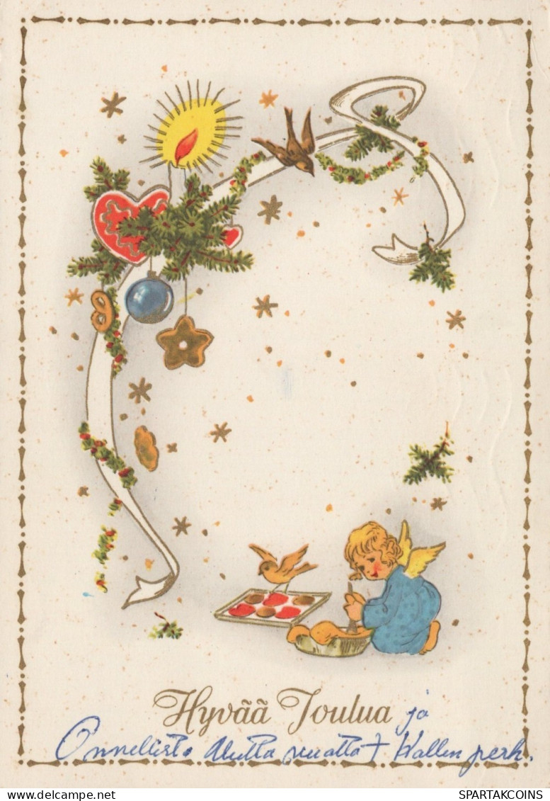 ANGELO Buon Anno Natale Vintage Cartolina CPSM #PAJ236.IT - Angels