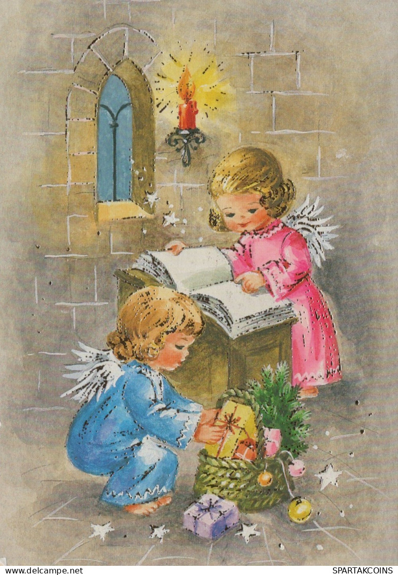 ANGELO Buon Anno Natale Vintage Cartolina CPSM #PAH974.IT - Engel