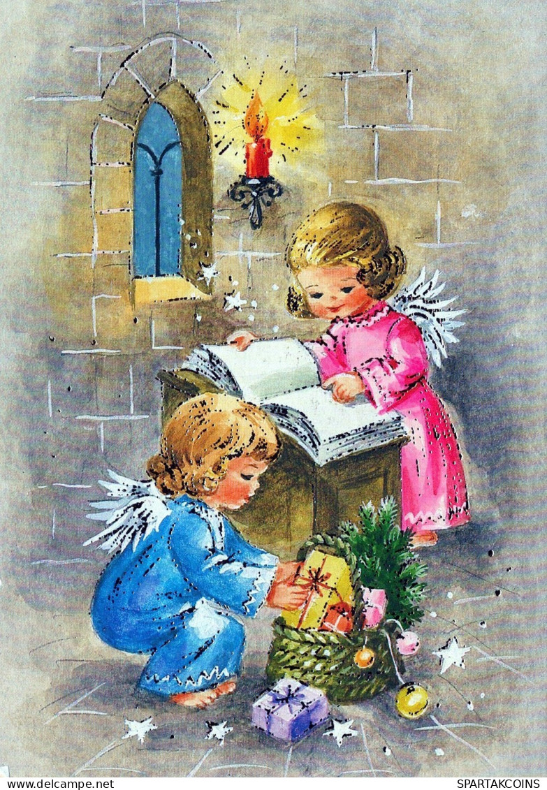 ANGELO Buon Anno Natale Vintage Cartolina CPSM #PAH974.IT - Anges