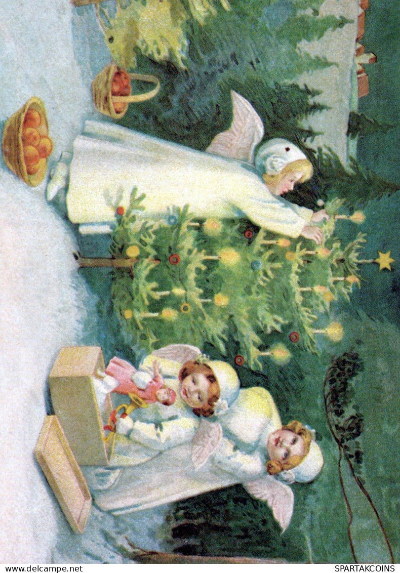 ANGELO Buon Anno Natale Vintage Cartolina CPSM #PAH844.IT - Engelen