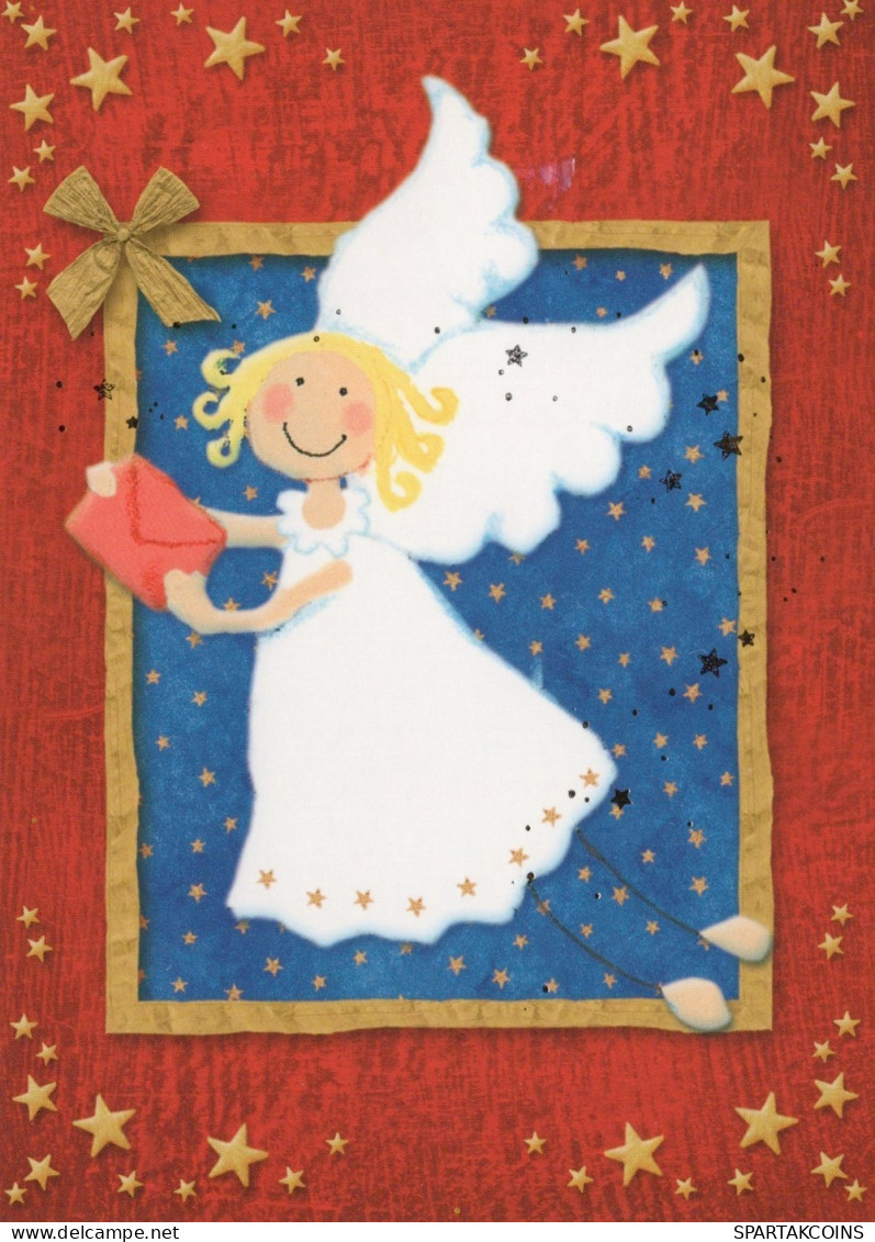 ANGELO Buon Anno Natale Vintage Cartolina CPSM #PAH542.IT - Engelen