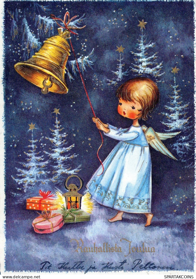 ANGELO Buon Anno Natale Vintage Cartolina CPSM #PAH222.IT - Anges