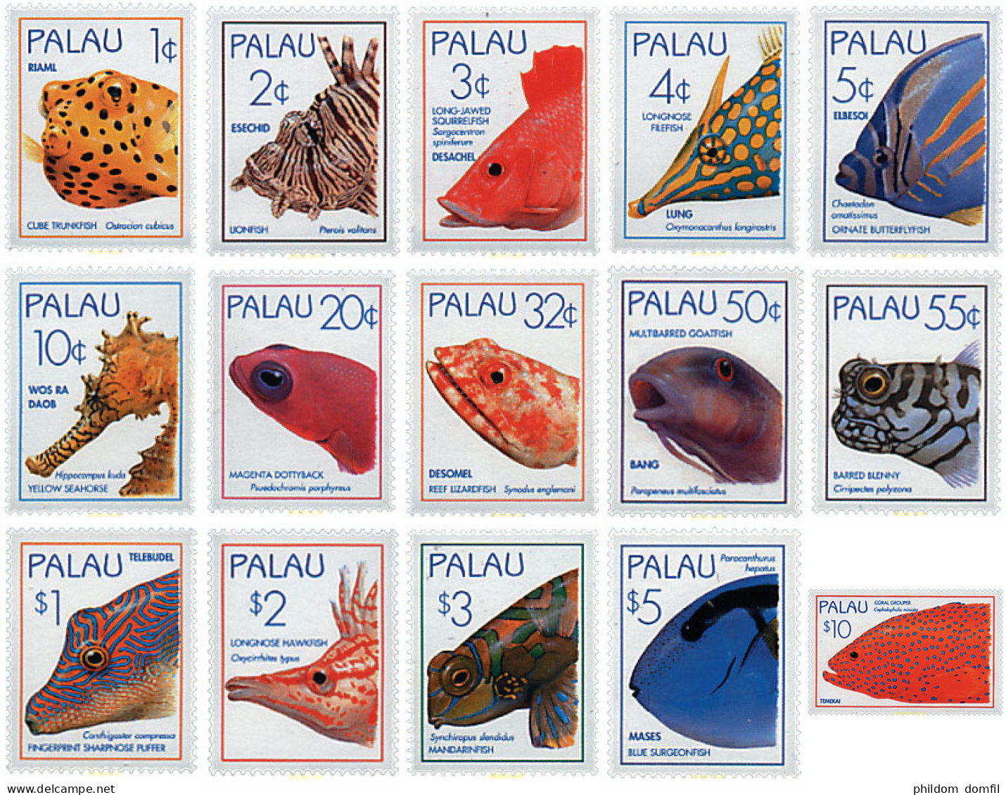 44987 MNH PALAU 1995 FAUNA MARINA - Palau