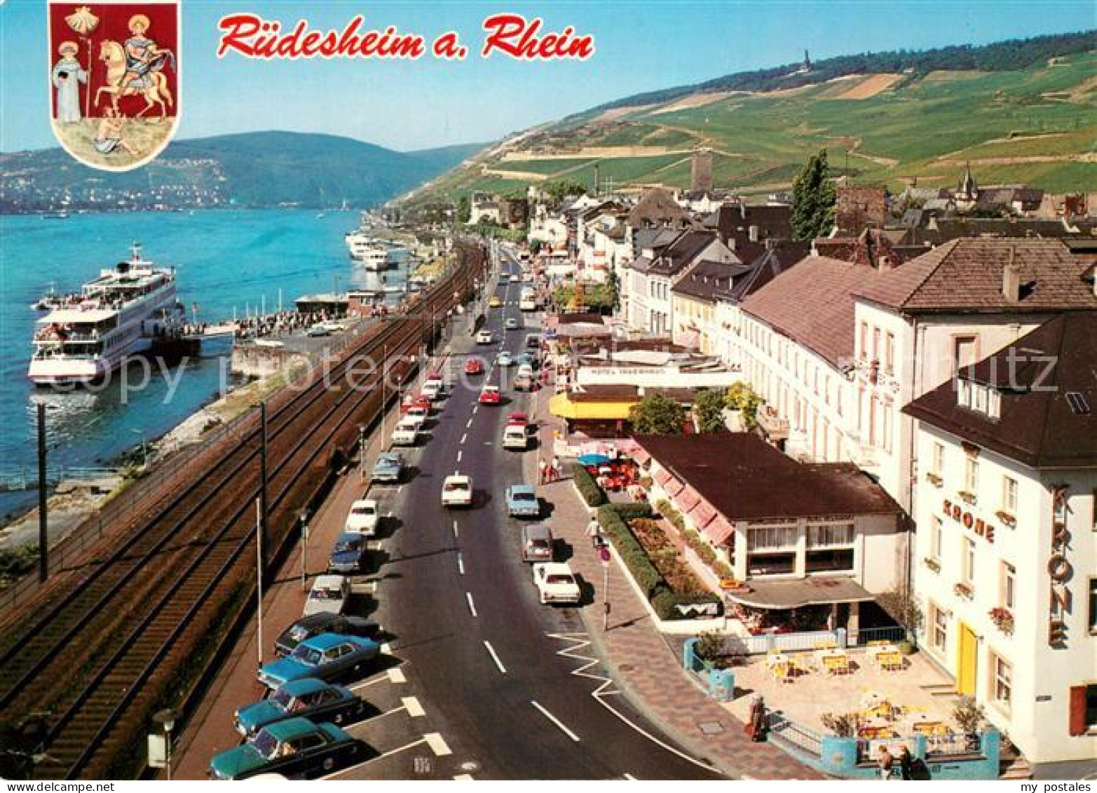 73308177 Ruedesheim Rhein Rheinstrasse Ruedesheim Rhein - Rüdesheim A. Rh.