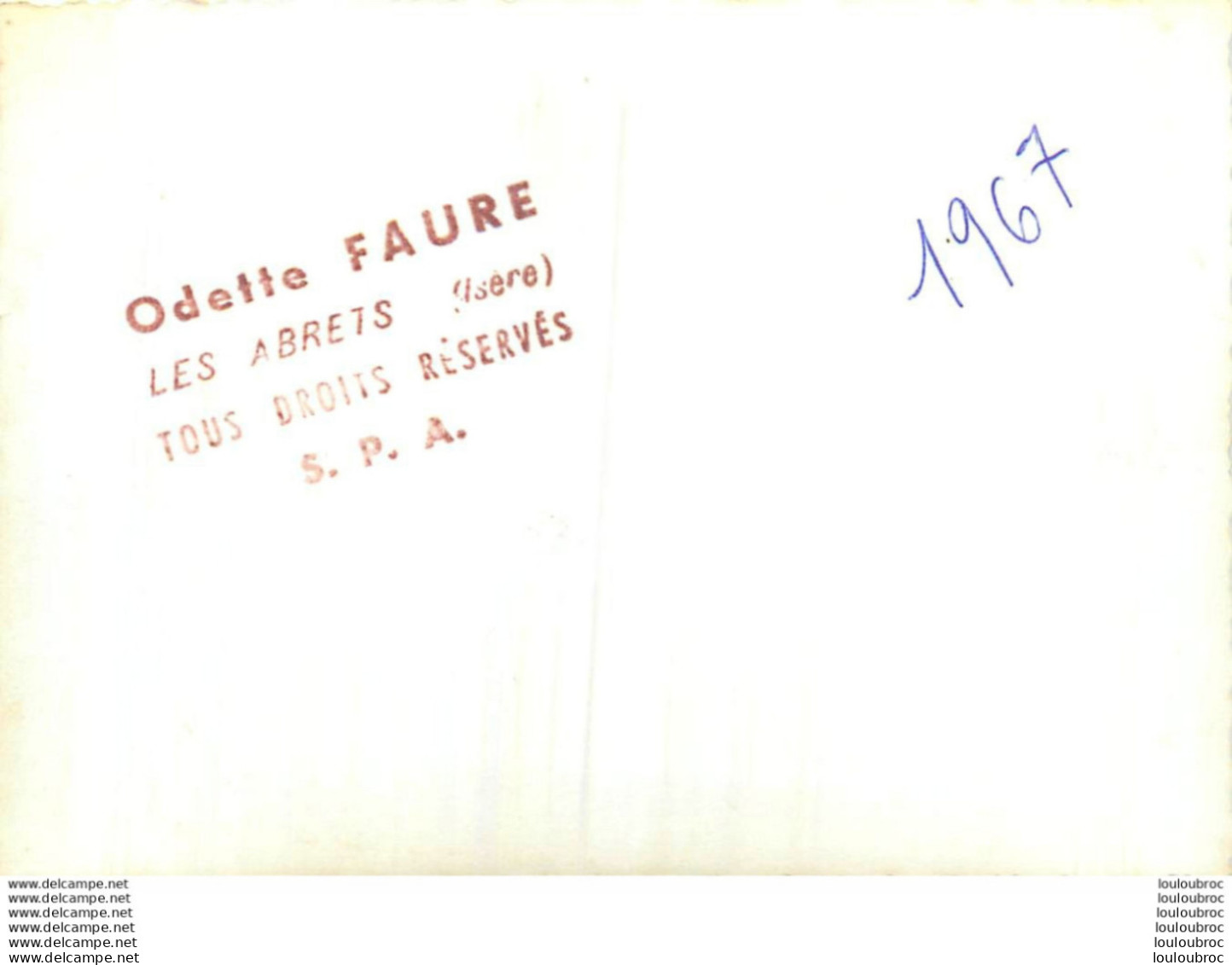 LES ABRETS ISERE LA FANFARE FETE COMMUNALE 1967  PHOTO ORIGINALE FAURE 12 X 8 CM J12 - Orte