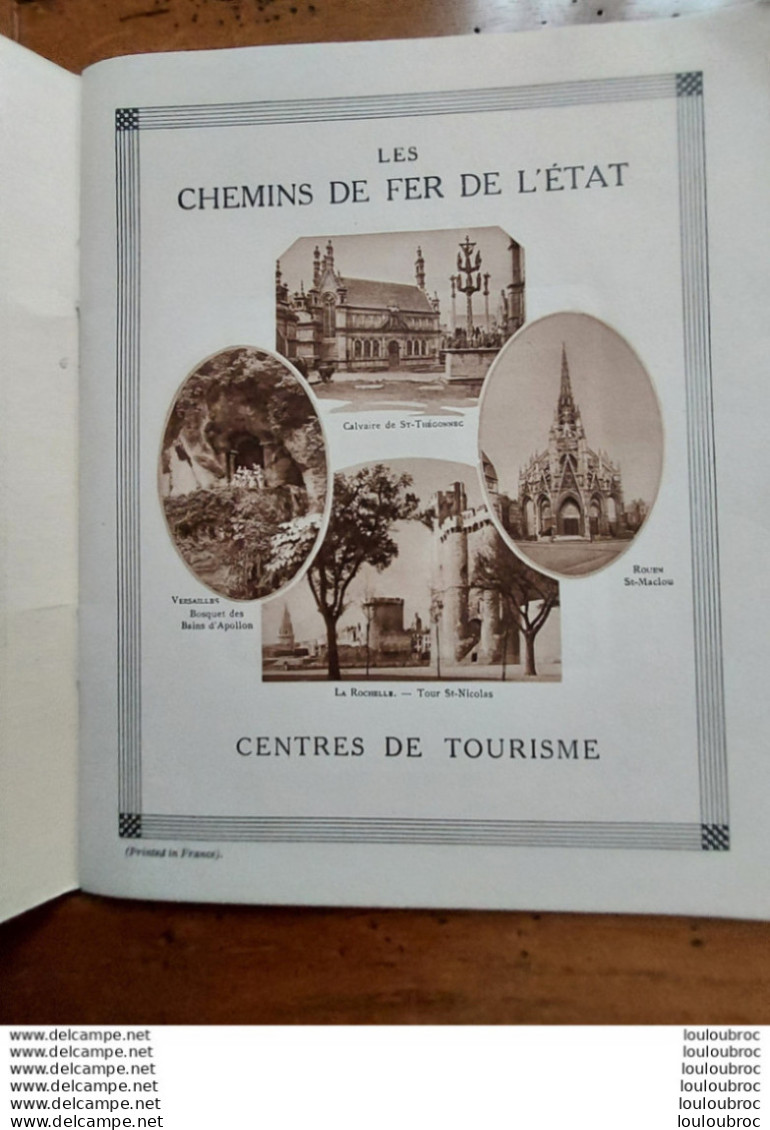 LES CHEMINS DE FER DE L'ETAT CENTRE DE TOURISME LIVRET DE 20 PAGES  EDITIONS HORIZONS DE FRANCE - Toeristische Brochures