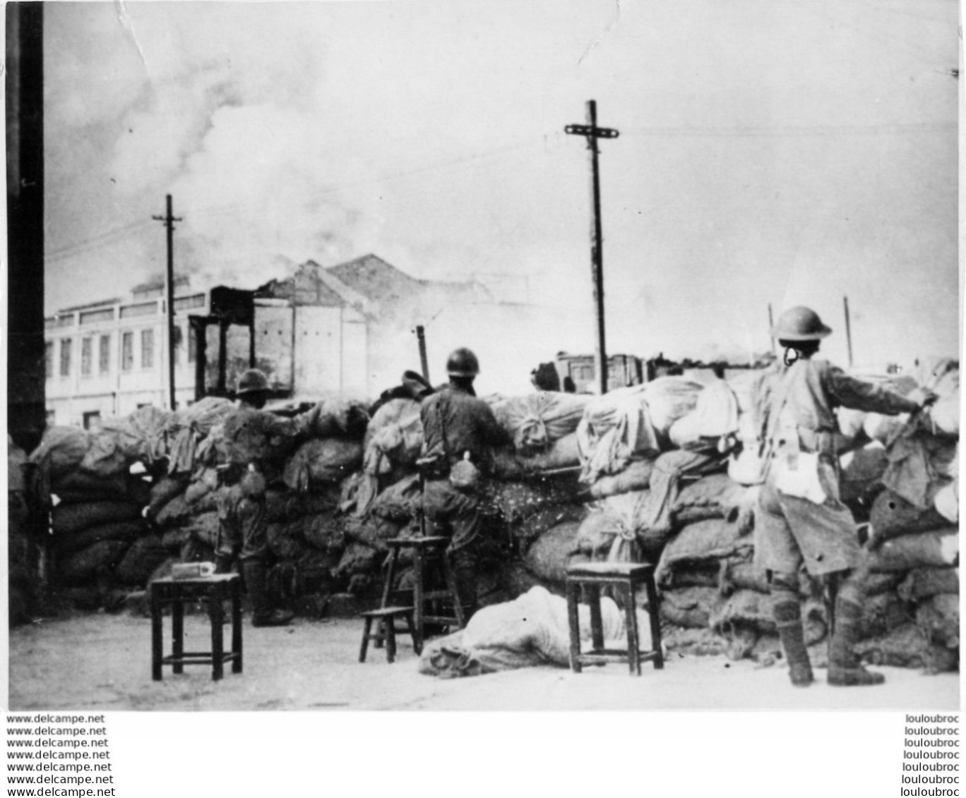 LA GUERRE A SHANGHAI EMPIRE DU JAPON CONTRE REPUBLIQUE DE CHINE 1932 PHOTO KEYSTONE 23 X 18 CM Ref1 - China