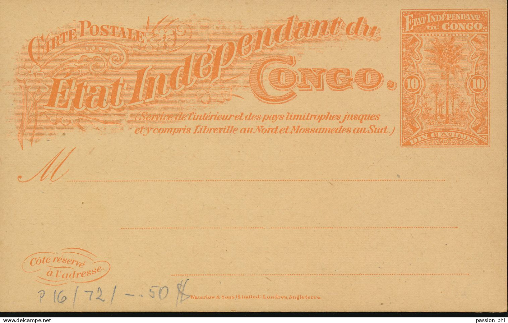 BELGIAN CONGO  PS SBEP 14 UNUSED - Stamped Stationery