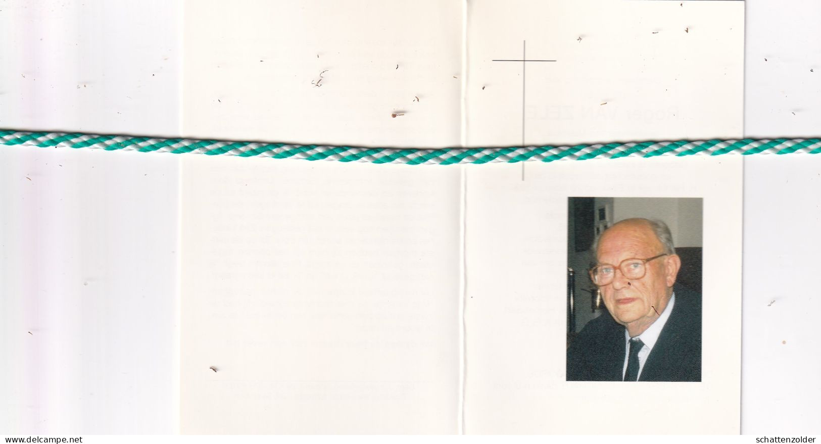 Roger Van Zele-Van De Voorde, Bassevelde 1913, Eeklo 1997. Oud-Strijder 40-45; Foto - Obituary Notices
