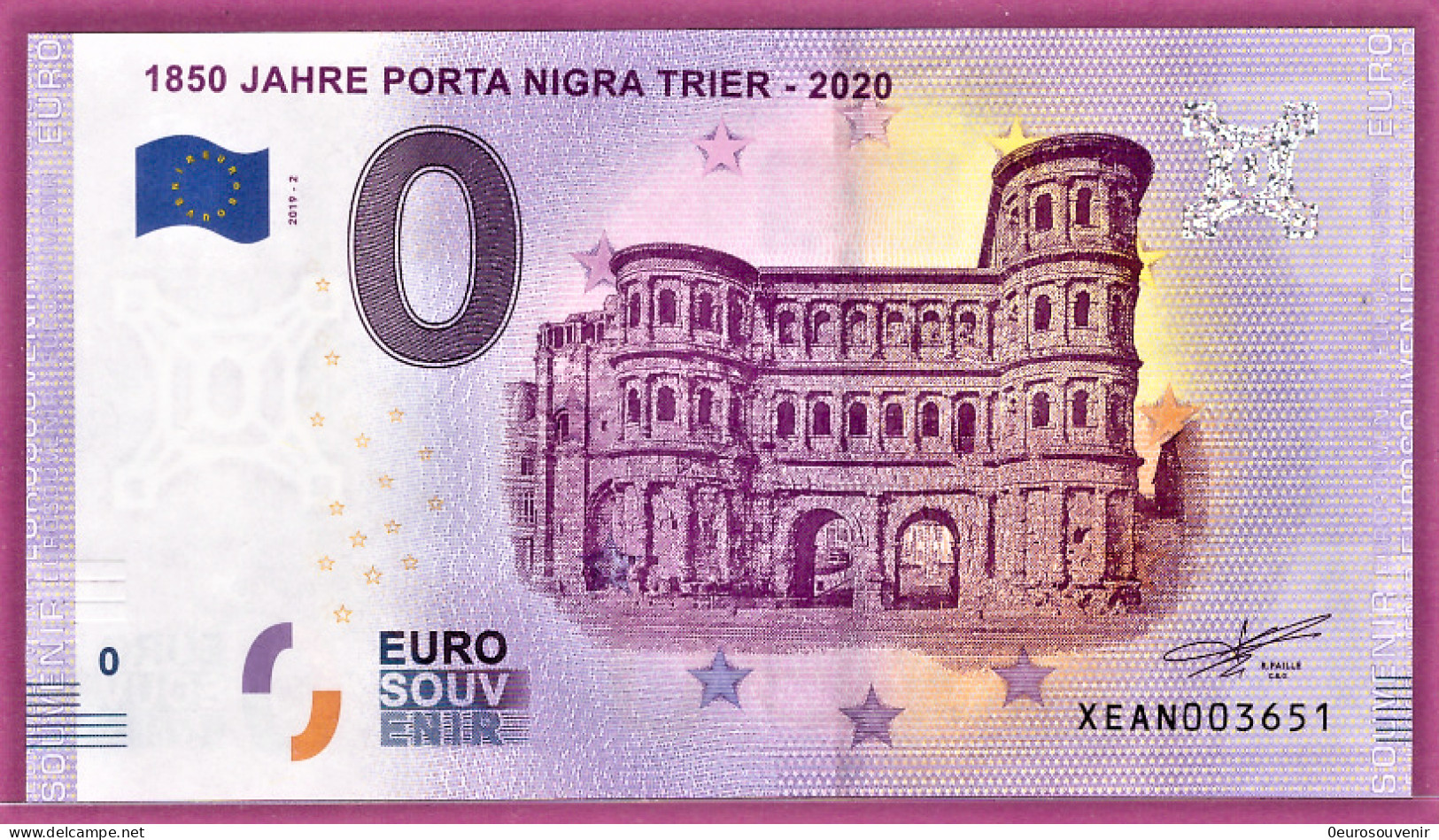 0-Euro XEAN 2019-2 1850 JAHRE PORTA NIGRA TRIER - 2020 - Essais Privés / Non-officiels