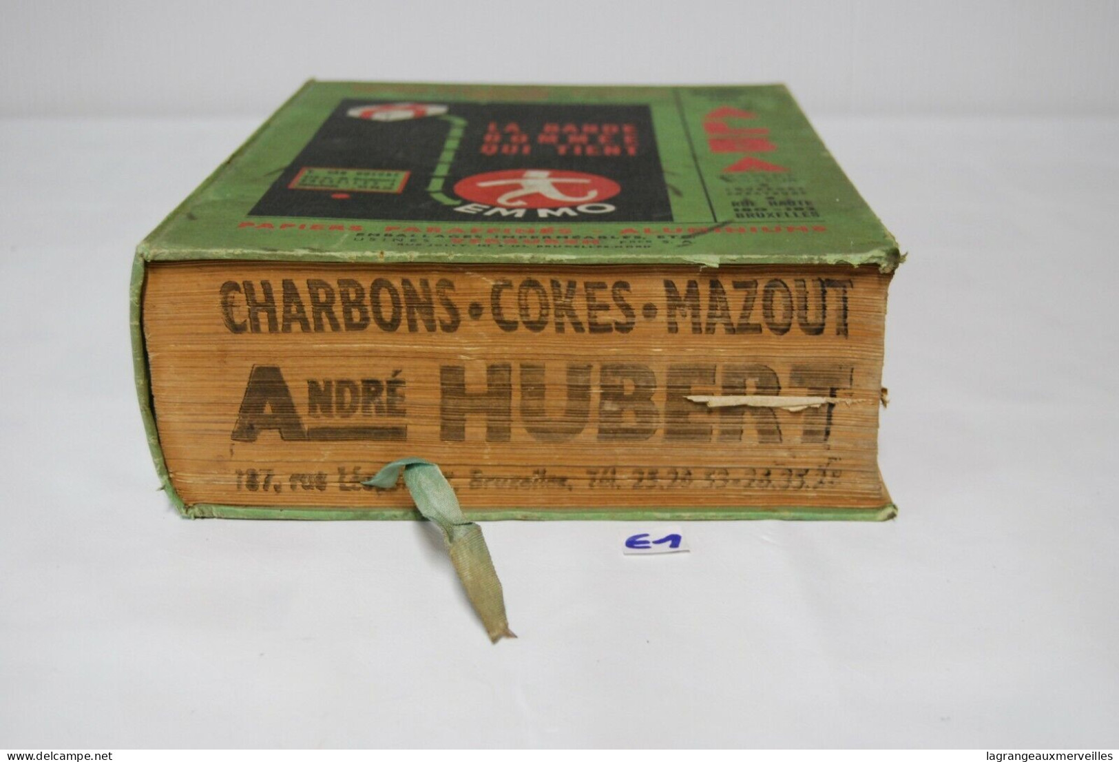 E1 Rare Ancien Annuaire Téléphonique - 1950 - Papier Coke Charbon Publicitaire - Telephone Directories