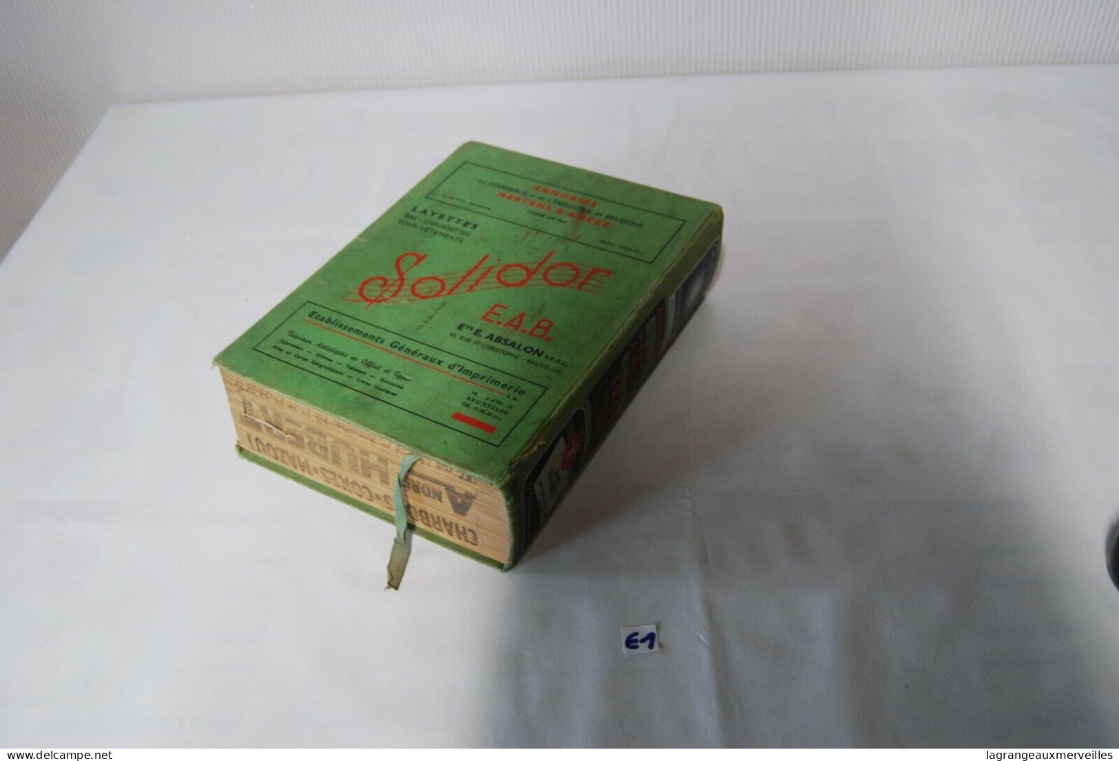E1 Rare ancien annuaire téléphonique - 1950 - papier coke charbon publicitaire