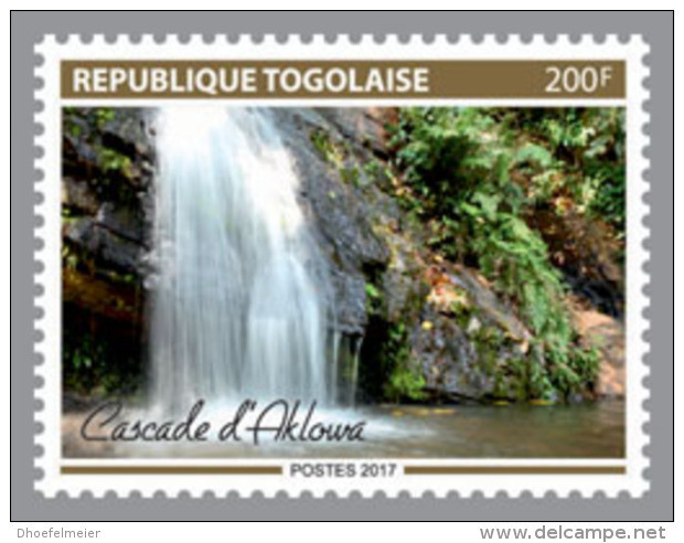 TOGO 2017 MNH** Aklowa Waterfall 1v - OFFICIAL ISSUE - DH1803 - Autres & Non Classés