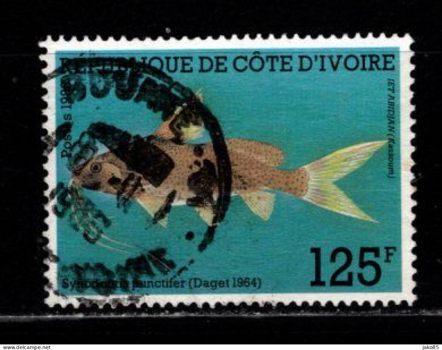 - COTE D'IVOIRE - 1986 -YT N° 764 - Oblitéré -  Poisson - Côte D'Ivoire (1960-...)