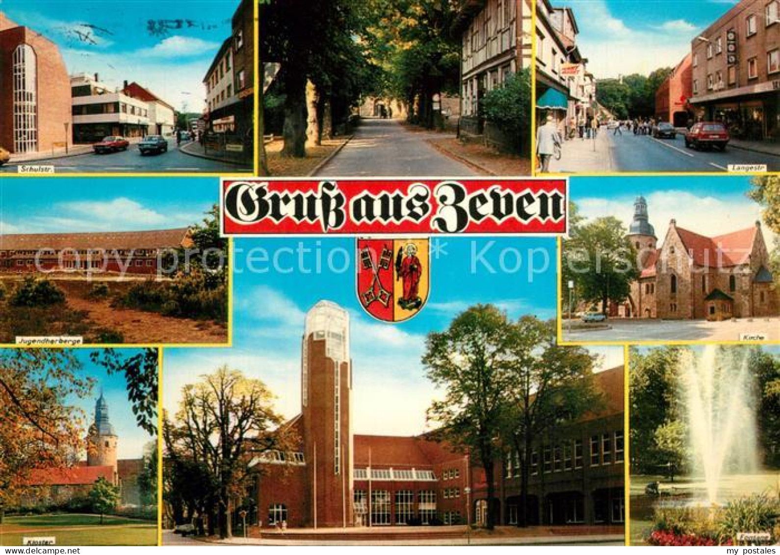 73306649 Zeven Schulstr Langestr Jugendherberge Kloster Kirche Fontaene Zeven - Zeven