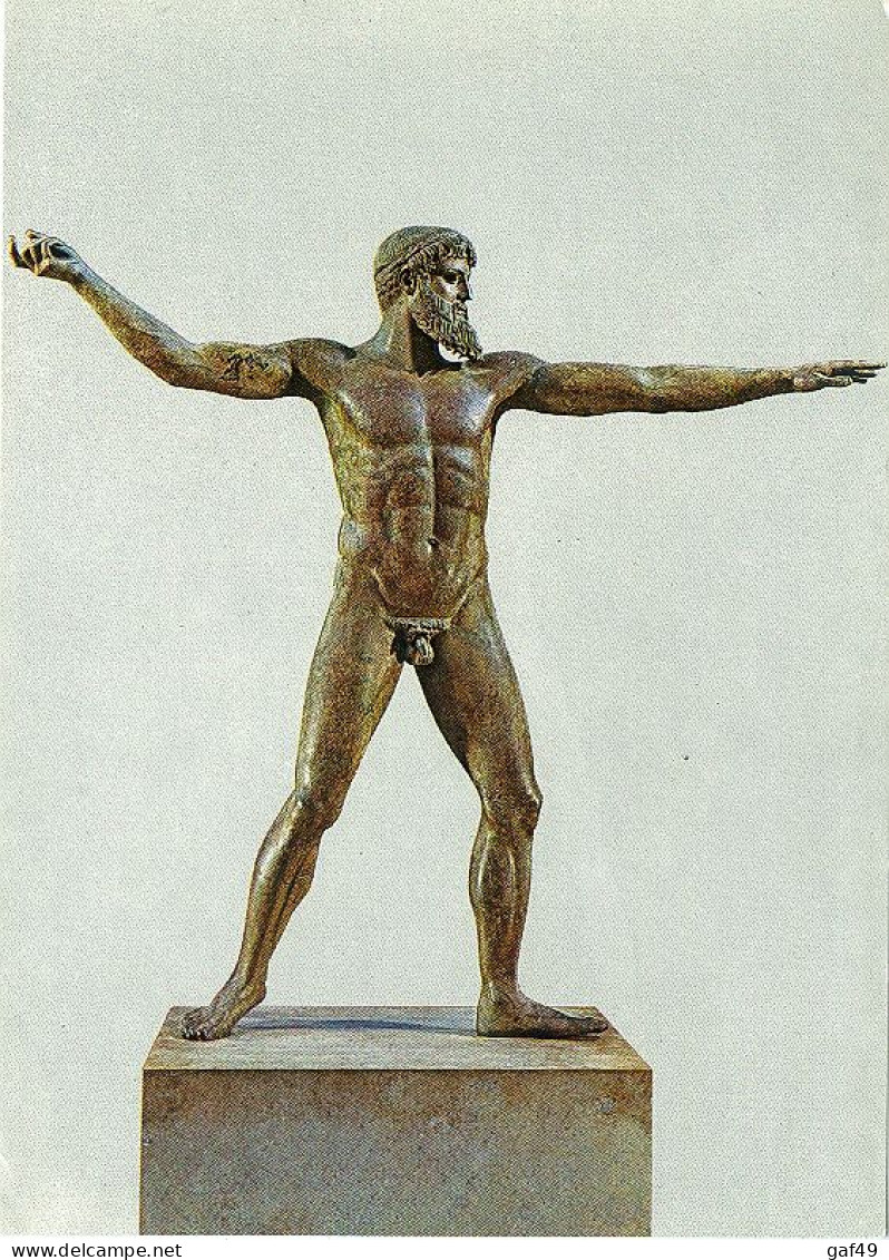 Carte Postale Statue Bronze Poséidon Format 12x17 N'a Pas Circulé. - Ancient World