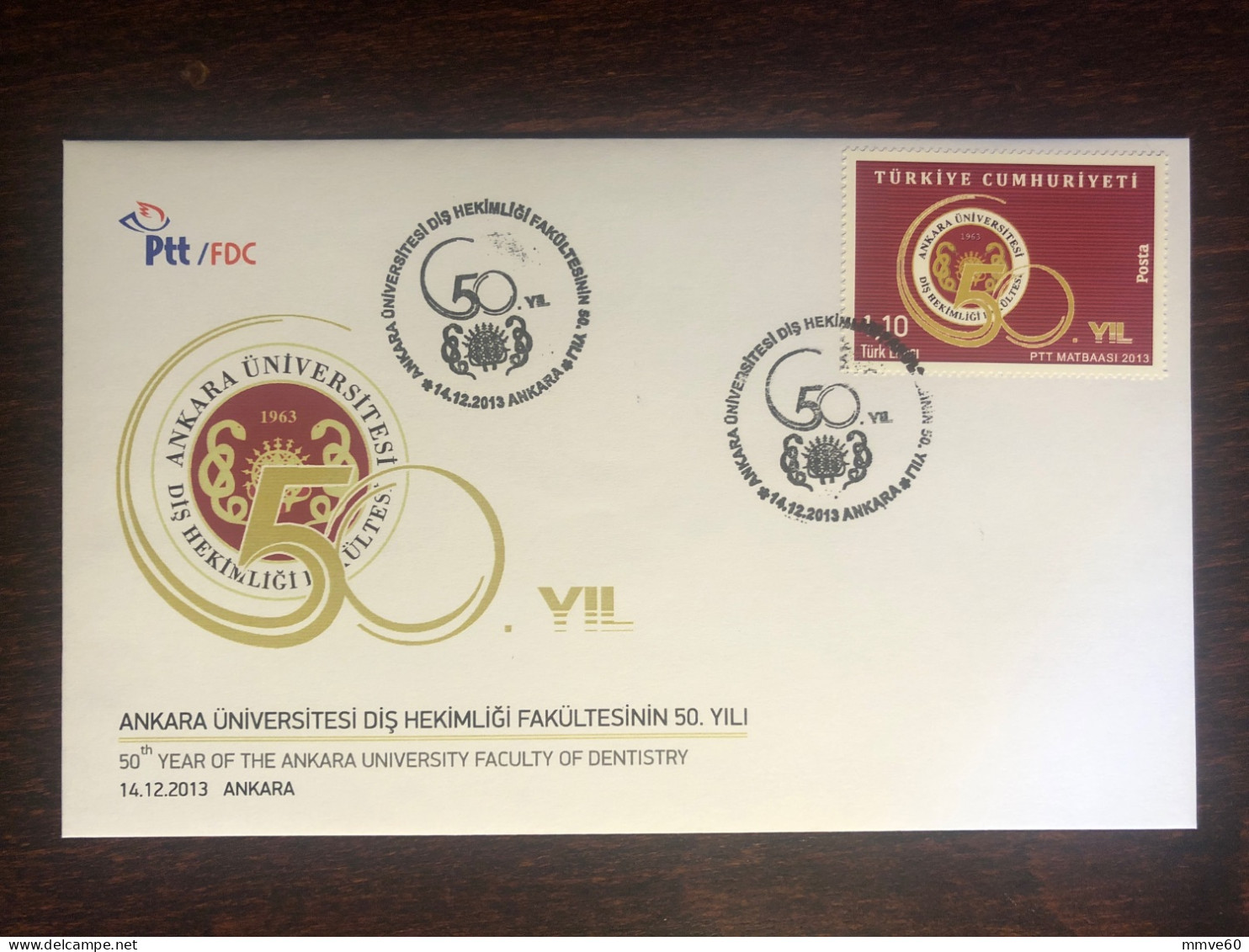 TURKEY FDC COVER 2013 YEAR DENTAL DENTISTRY HEALTH MEDICINE STAMPS - FDC