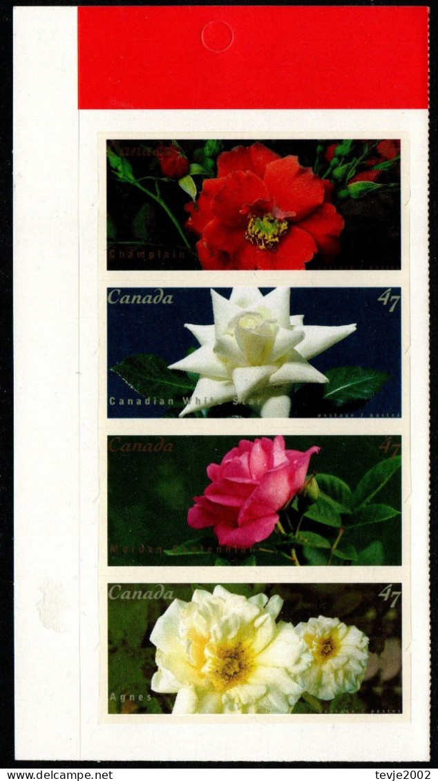 Kanada Canada 2001 - Mi.Nr. 1999 - 2002 - Postfrisch MNH - Blumen Flowers Rosen Roses - Rose