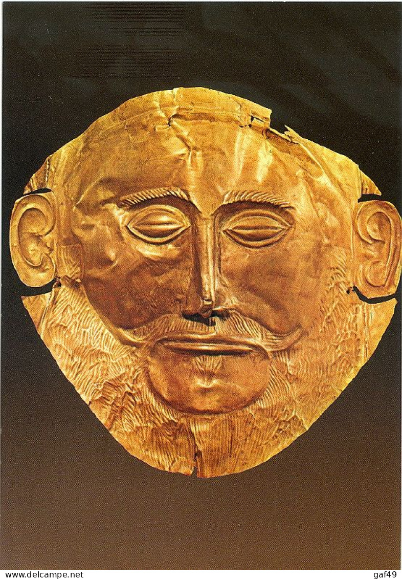Carte Postale Masque En OR Acropole De Mycènes  Format 12x17 N'a Pas Circulé. - Ancient World