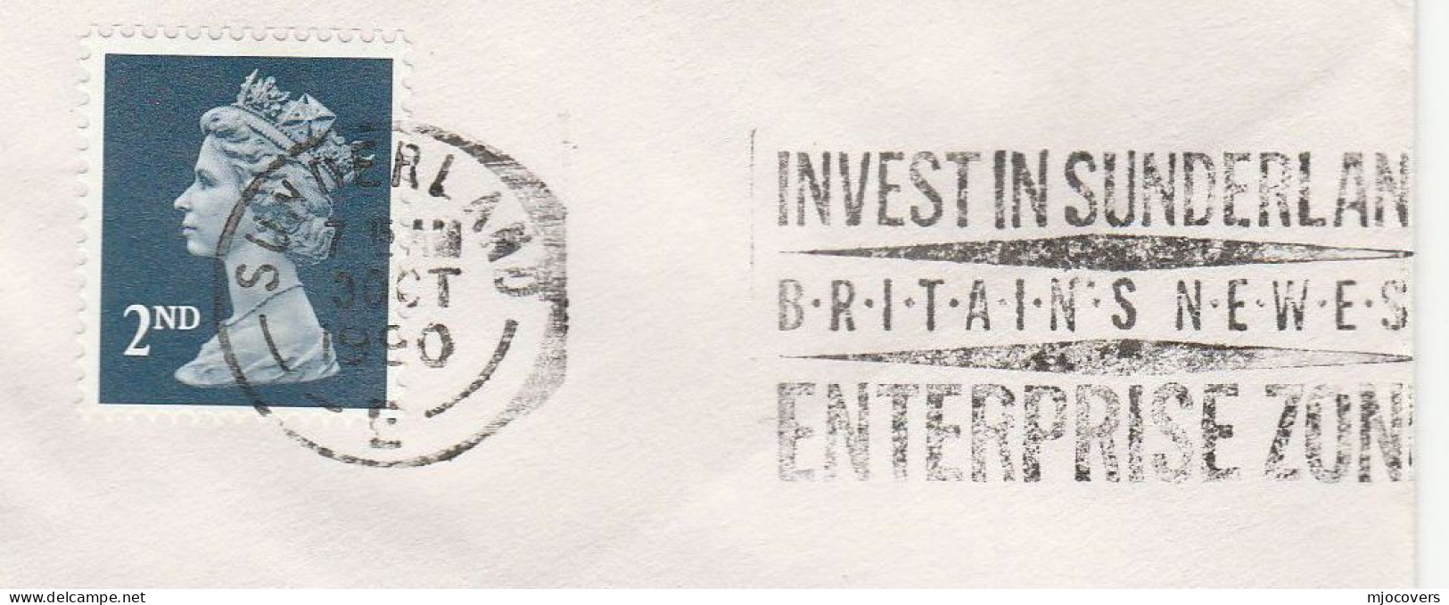 1991 Cover SUNDERLAND ENTERPRISE ZONE Britain's Newest Invest  Slogan  Gb Stamps - Lettres & Documents