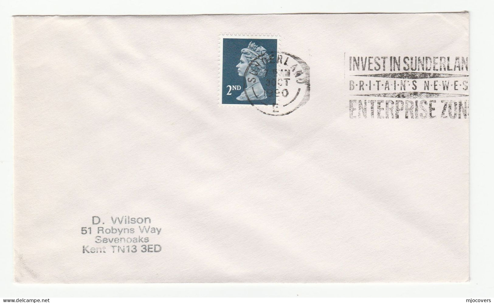 1991 Cover SUNDERLAND ENTERPRISE ZONE Britain's Newest Invest  Slogan  Gb Stamps - Cartas & Documentos