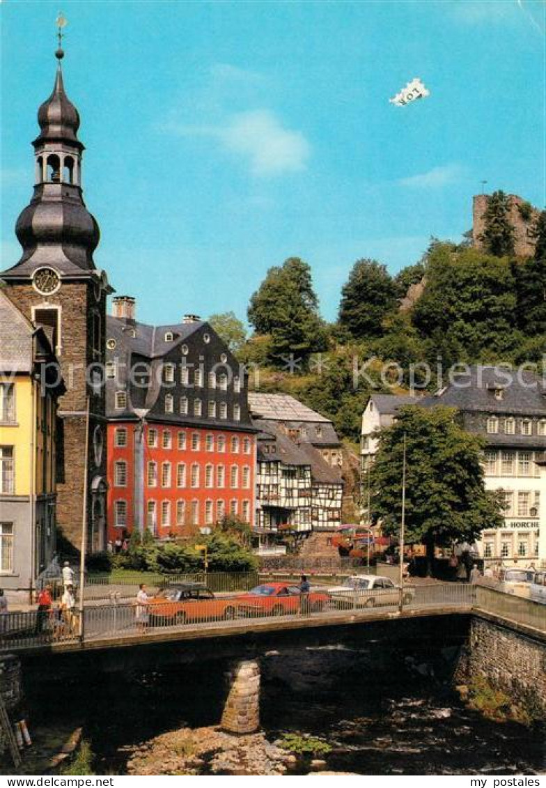 73306615 Monschau Partie An Der Rur Rotes Haus Burgruine Haller Monschau - Monschau