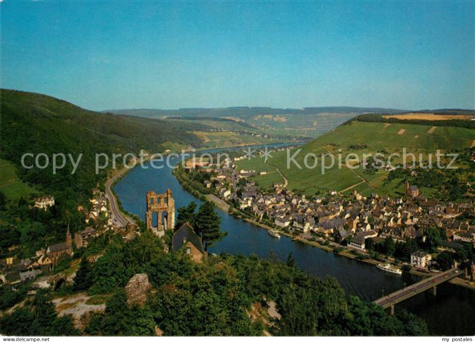 73306549 Traben-Trarbach Moselpartie Mit Ruine Grevenburg Traben-Trarbach - Traben-Trarbach