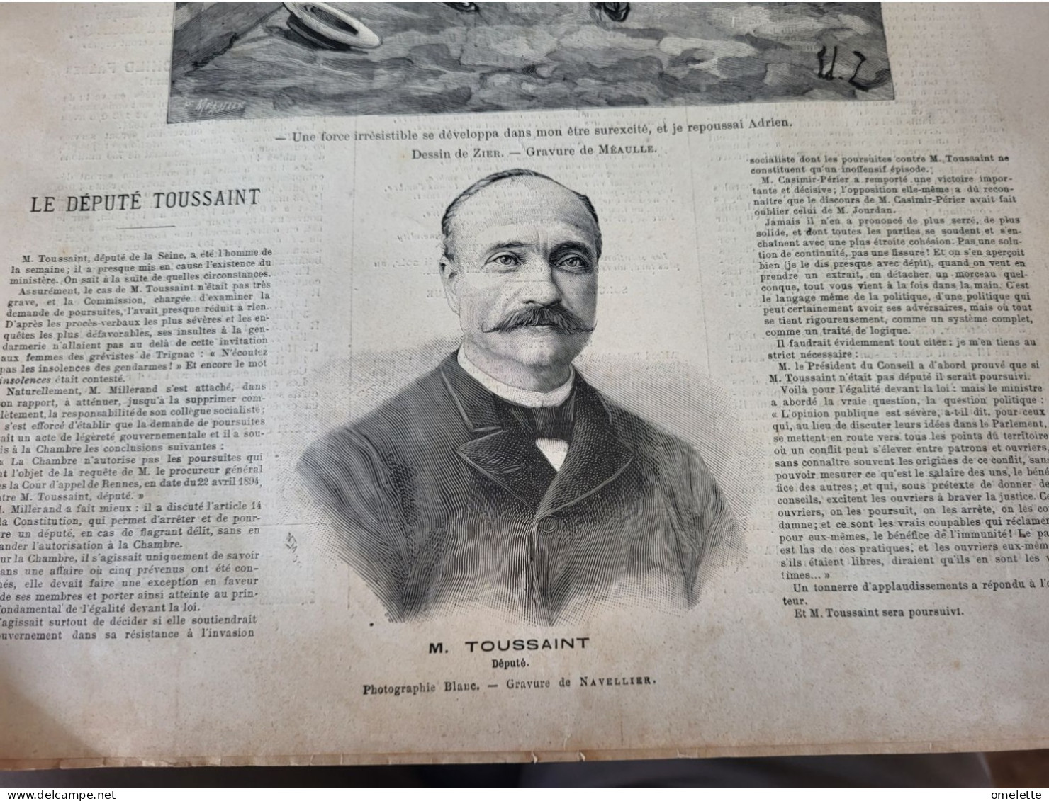 JOURNAL ILLUSTRE 94/MONTMARTRE FETES JEANNE D ARC/MORT GENERAL FERRON/MORT TOUSSAINT DEPUTE SEINE TE - Magazines - Before 1900