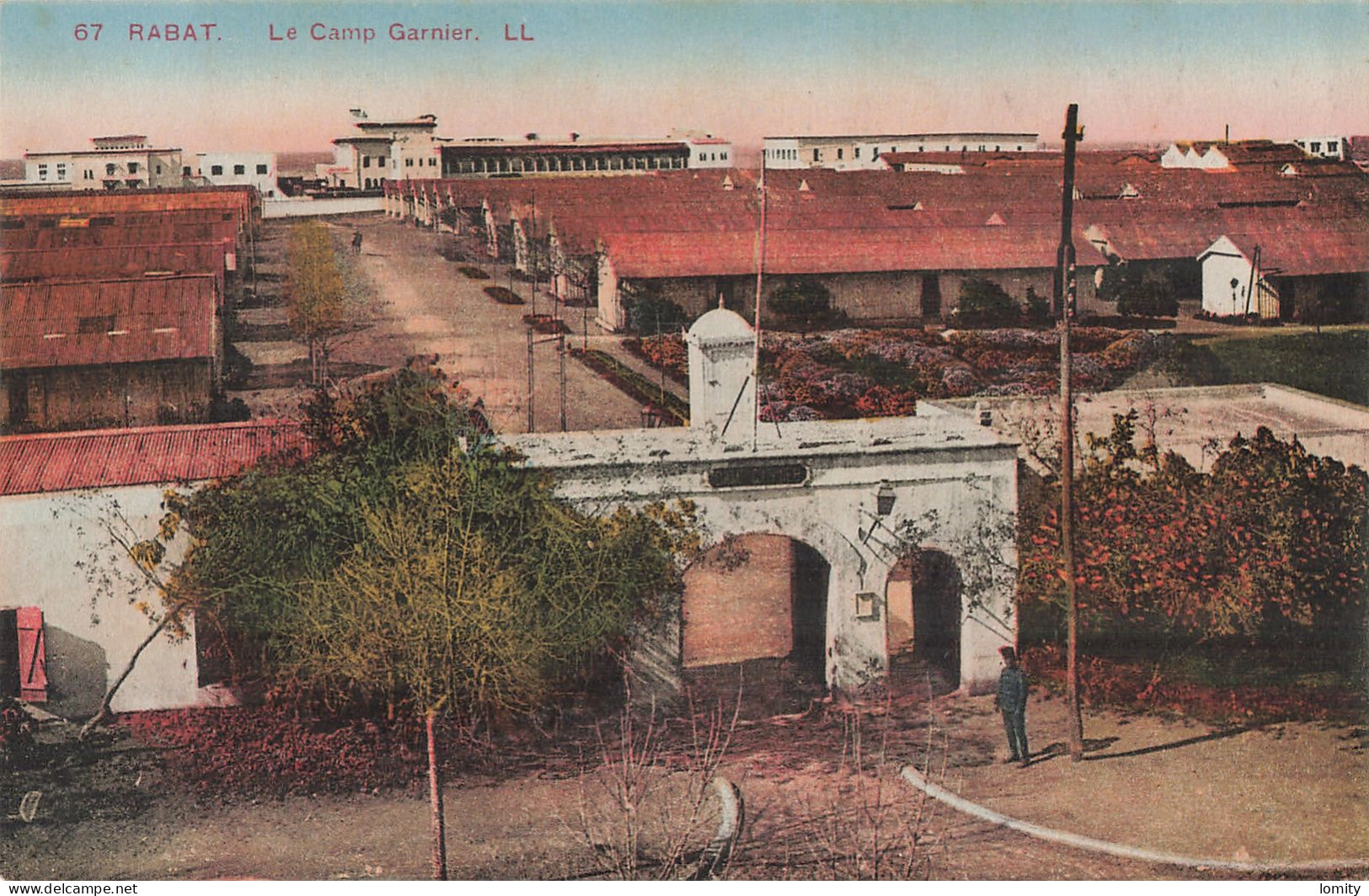 Maroc Rabat Le Camp Garnier  CPA Caserne Soldat Militaire - Rabat