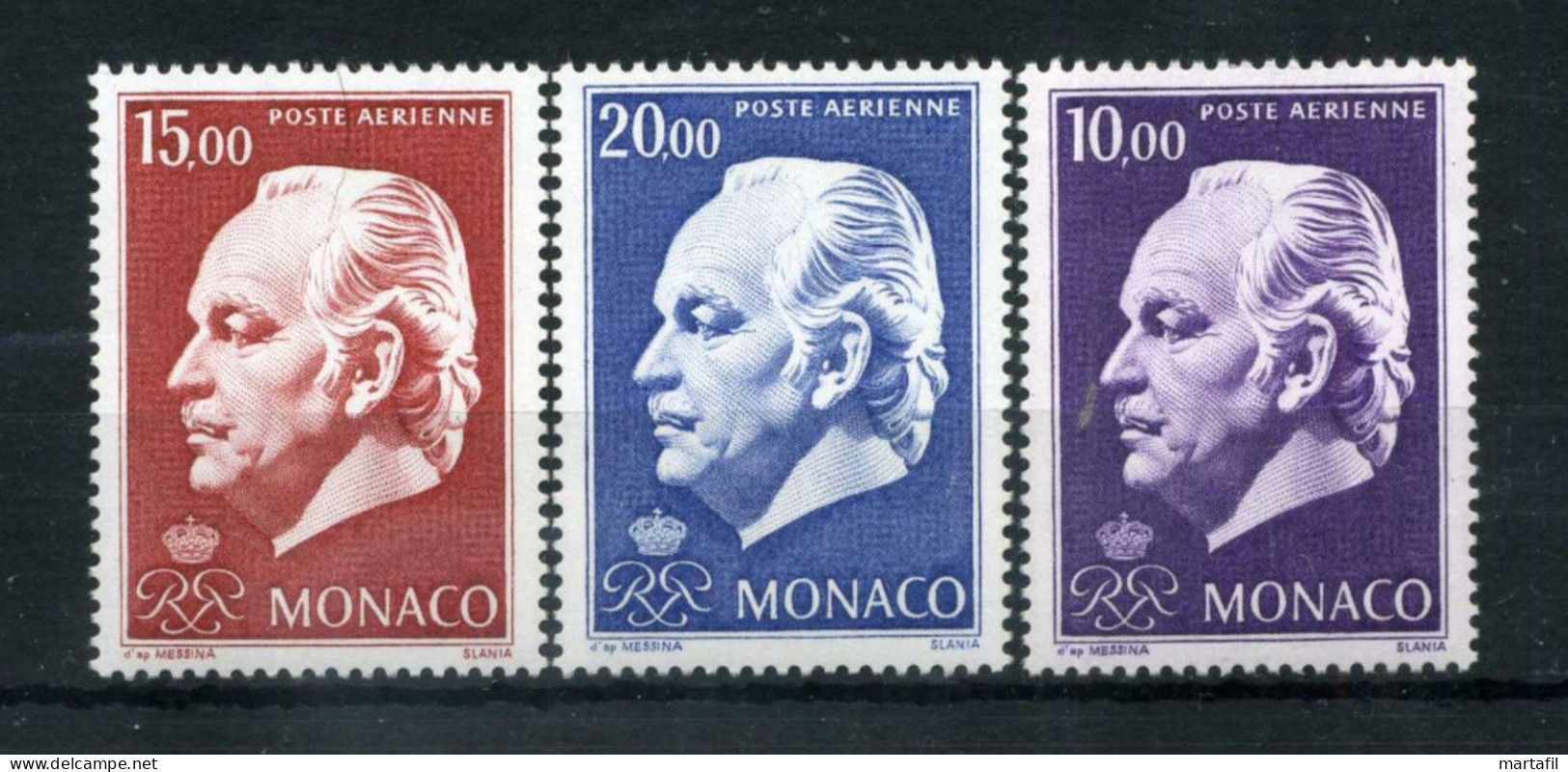 1974 MONACO SET MNH ** A97/A99 Effigie Del Principe Ranieri III - Posta Aerea