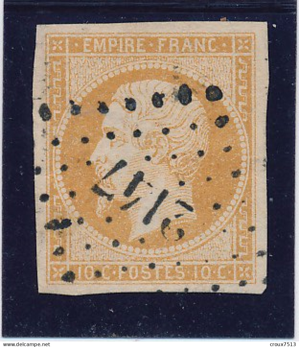10 C Bistre N° 13 Pc 2147 (Montrouge) TB. - 1853-1860 Napoleone III