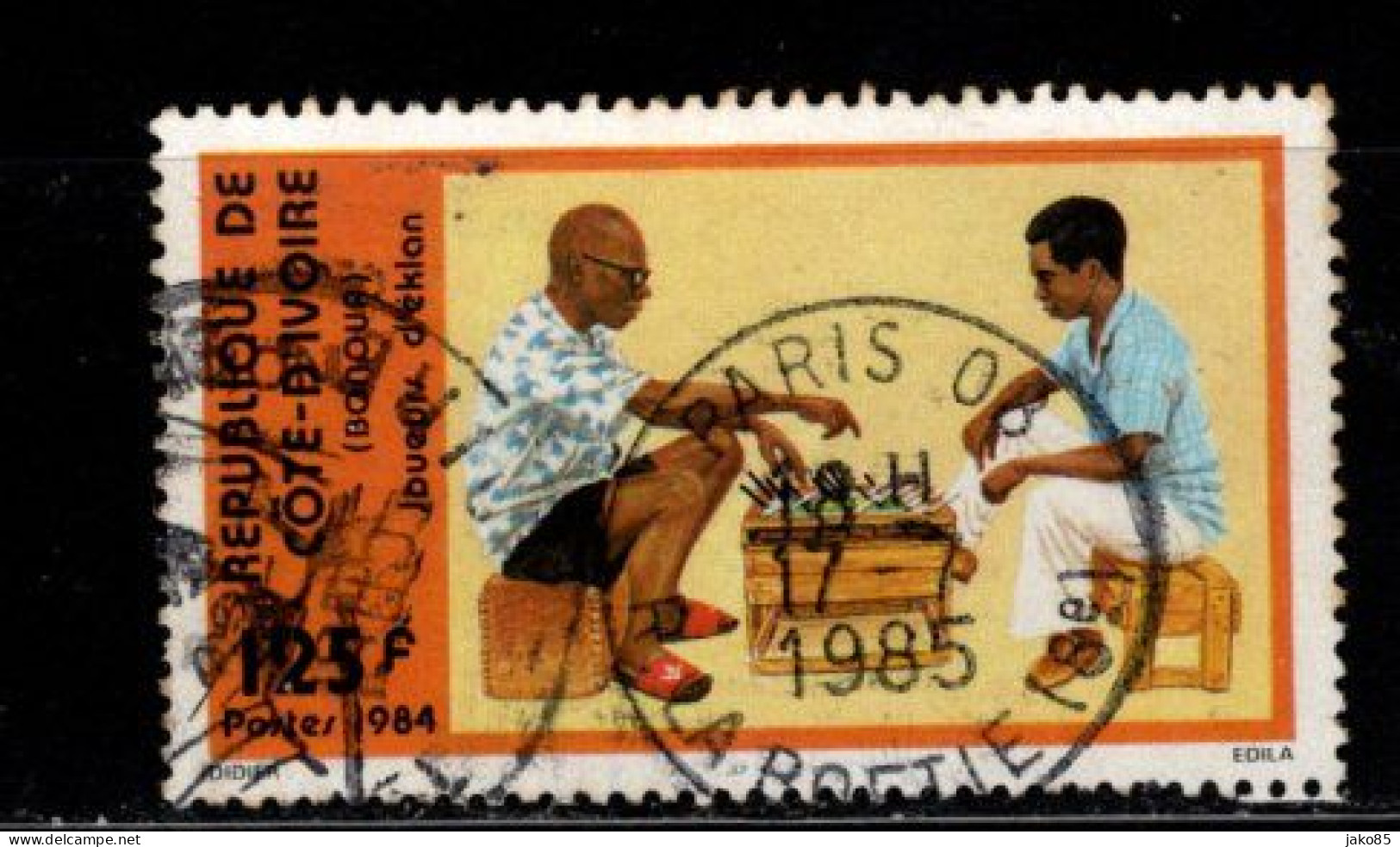 - COTE D'IVOIRE - 1984 -YT N° 700 - Oblitéré -  Joueurs D'eklon - Beau Cachet - Côte D'Ivoire (1960-...)
