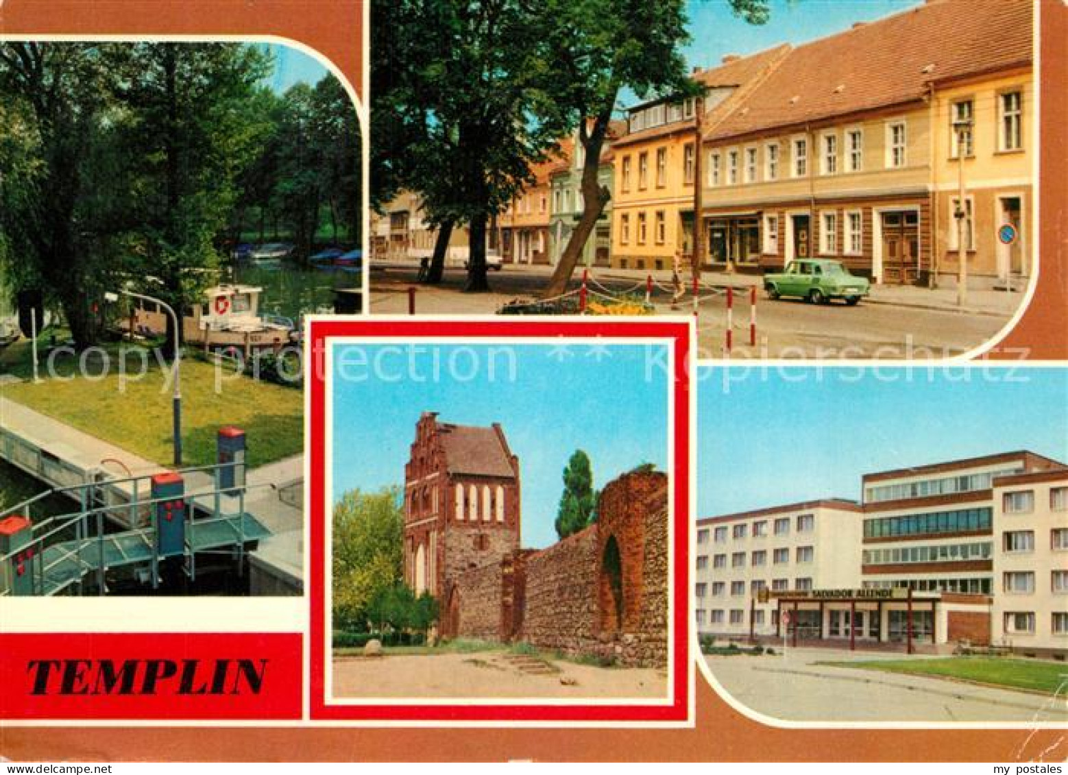 73306456 Templin Schleuse Templiner Kanal Markt Stadtmauer Wiekturm Prenzlauer T - Templin