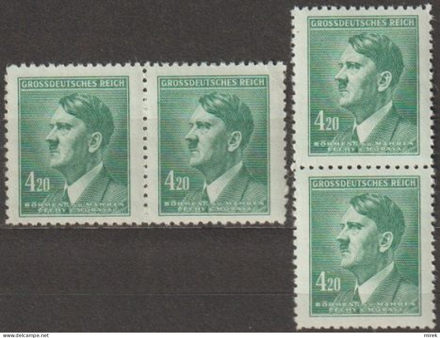 03/ Pof. 122, Pairs - Unused Stamps