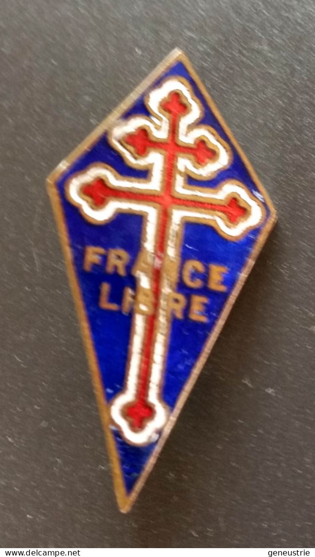 WW2 Insigne De Résistant Français "France Libre / Croix De Lorraine - Général De Gaulle" WWII - 1939-45